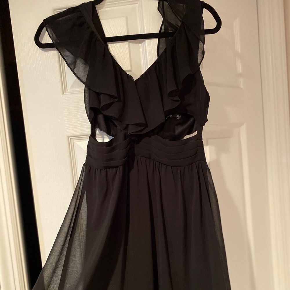 Black dress with cutout detail